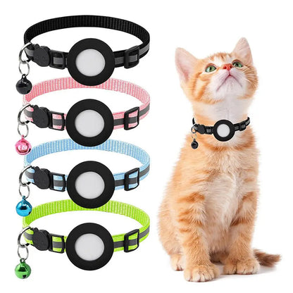 Pet Cat Collar with Protective Case for Anti Lost Locator Tracker Airtag Case