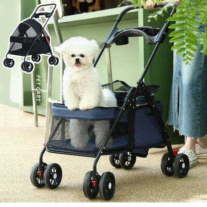 Lightweight Folding Universal Wheel Pet Dog Cat Stroller