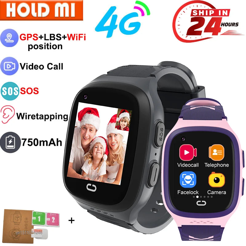 4G Kids Smart Watch GPS Video Call IP67 Waterproof Tracker