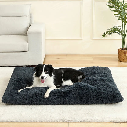 S-XL Pet Dog Cat Long Plush Beds Cushion Mat Sleeping Sofa