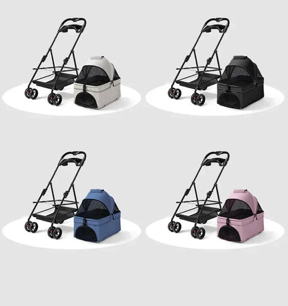 Lightweight Breathable Foldable Pet Dog Cat Stroller Carrier