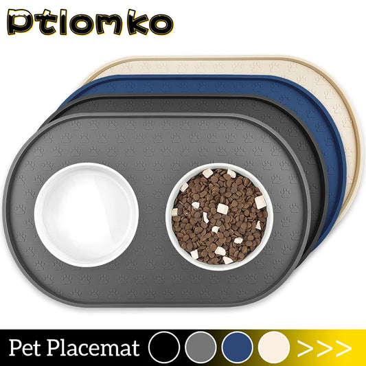 Non-Slip Easy to Clean Silicone Pet Cat Dog Food Mat Placemat