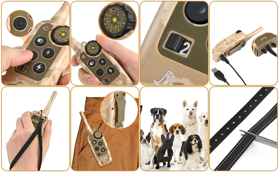 2000ft Pet Dog Rechargeable Waterproof Anti Barking Training Collar Remote