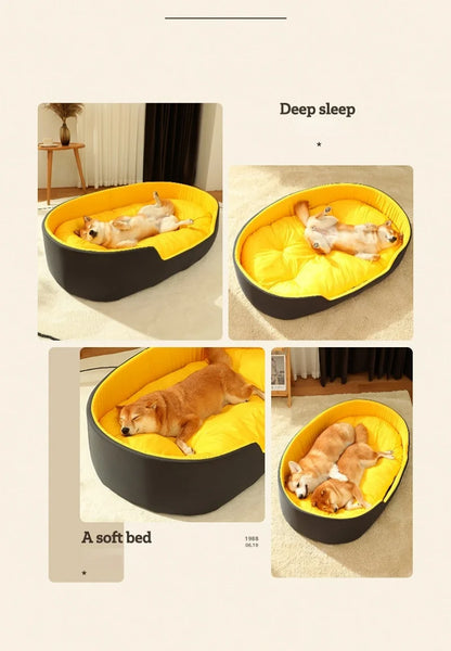 S-L Pet Dog Bed Sofa Kennel Cushion Mat