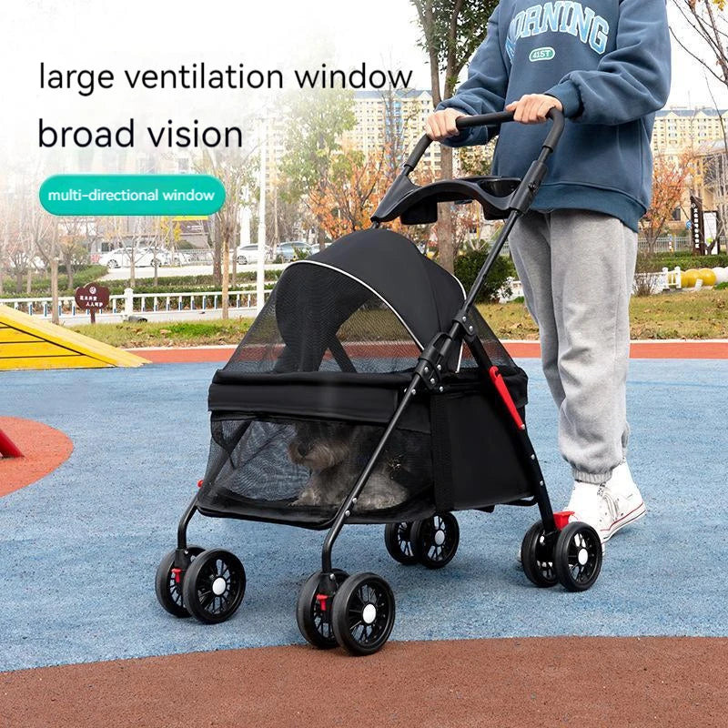 Lightweight Folding Walking Pet Dog Cat Stroller