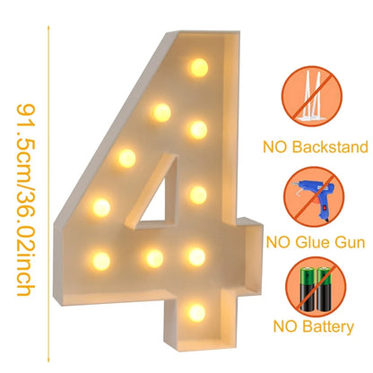 91.5cm Giant Light-Up Number Frame (0-9)