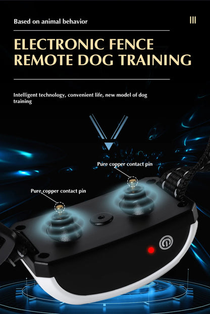 1600ft Pet Dog Wireless Fence Anti Bark Training Collar Containment System