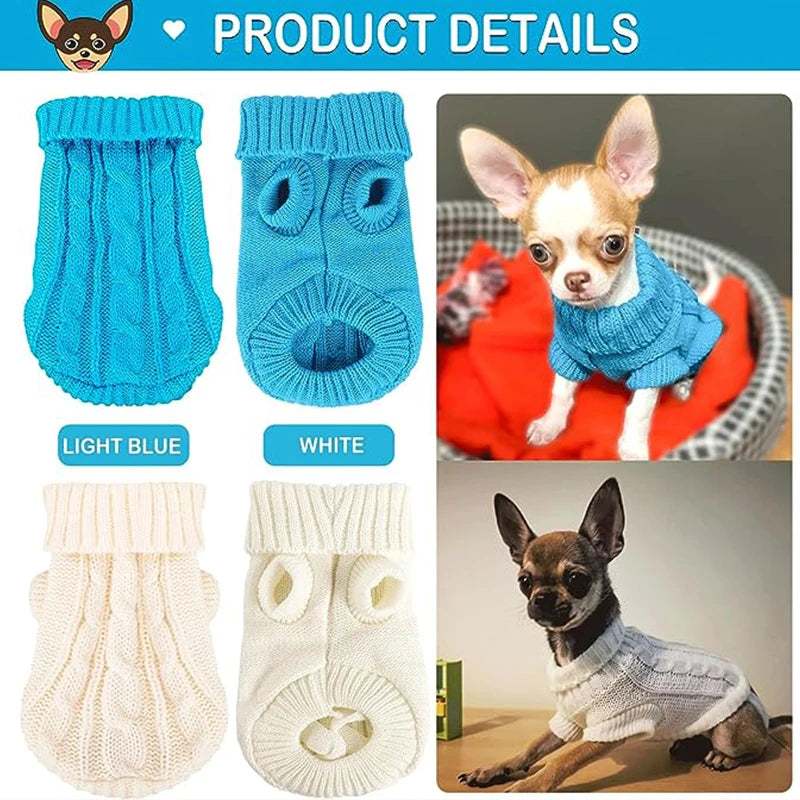 3XS-XS Pet Dog Teacup Sweater Knitted Clothes Apparel Vest