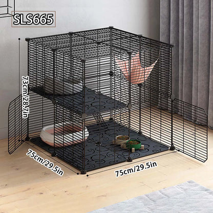 2 Tier Pet Cat Small Animal Indoor Cage Crate