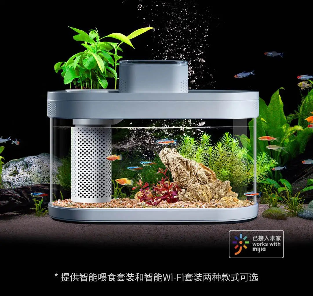 Smart Desk Top Aquarium Fish Tank Pro WiFi Box C180 Automatic Feeder RGB Light