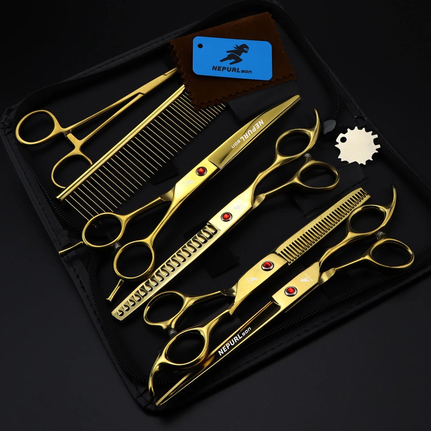 4-6pc 7/8 " Stainless Steel Pet Dog Cat Grooming Scissors Combs Sets