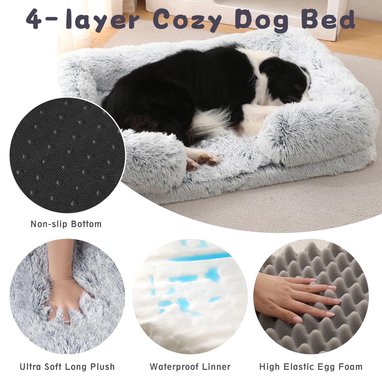 S-L Washable Orthopedic Pet Cat Dog Sofa Bed Mattress