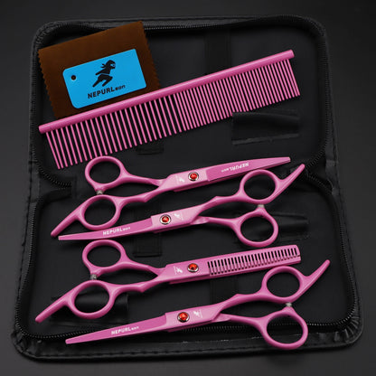 4-5pc Stainless Steel Pet Dog Cat 6" Grooming Scissors Comb Sets