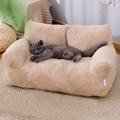 M-2XL Pet Dog Cat Sofa Lounger Bed Waterproof with Backrest