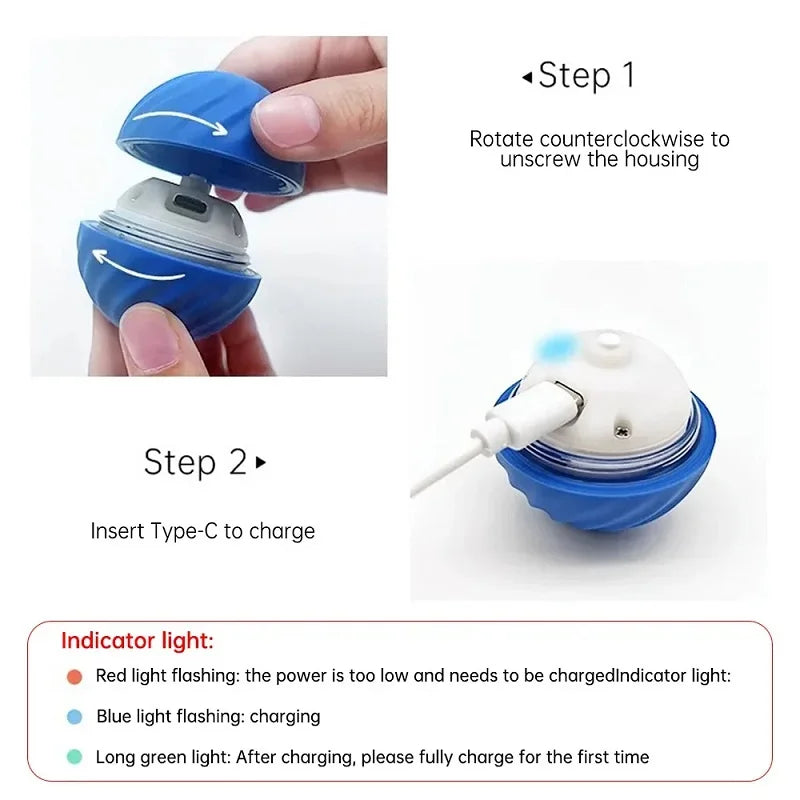 USB Interactive Pet Dog Automatic Moving Bouncing Rolling Toy Ball