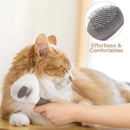 Pet Dog Cat Self Cleaning Hair Remover Grooming Brush