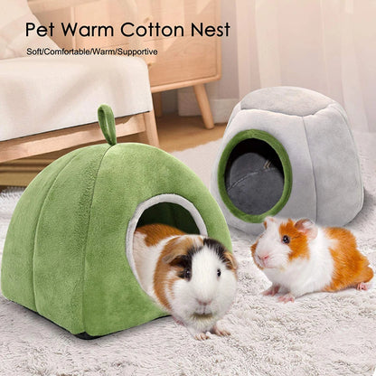 Small Animal Pet Hamster Guinea Pig Cage House Cotton Nest Bed