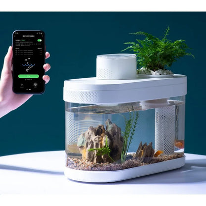 Smart Desk Top Aquarium Fish Tank Pro WiFi Box C180 Automatic Feeder RGB Light