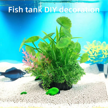 14cm/5.5inch Aquarium Fish Tank Artificial Decor Plants