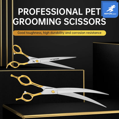 8" Stainless Steel Pet Dog Cat Grooming Scissors