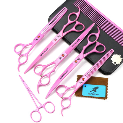 8" Stainless Steel Pet Dog Cat Grooming Scissors Combs Kits