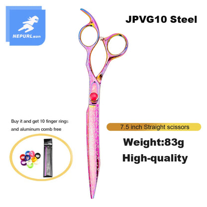 7.5" VG10 Steel Pet Dog Cat Grooming Scissors