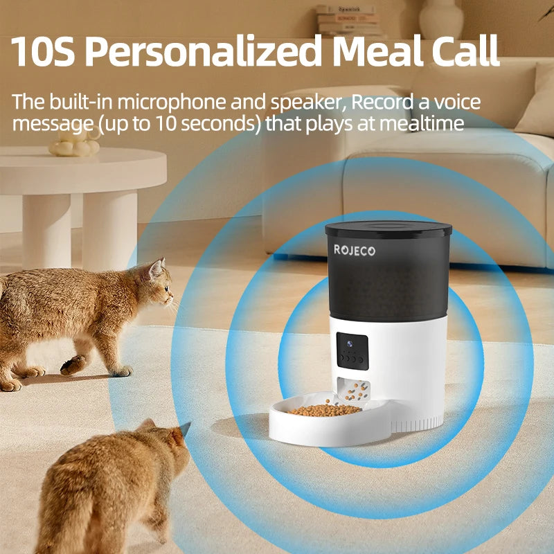 3L Automatic Pet Dog Cat Feeder Food Dispenser With Camera Video Smart Voice Recorder Remote Control