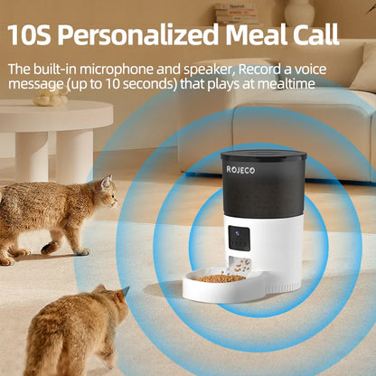 3L Automatic Pet Dog Cat Feeder Food Dispenser With Camera Video Smart Voice Recorder Remote Control