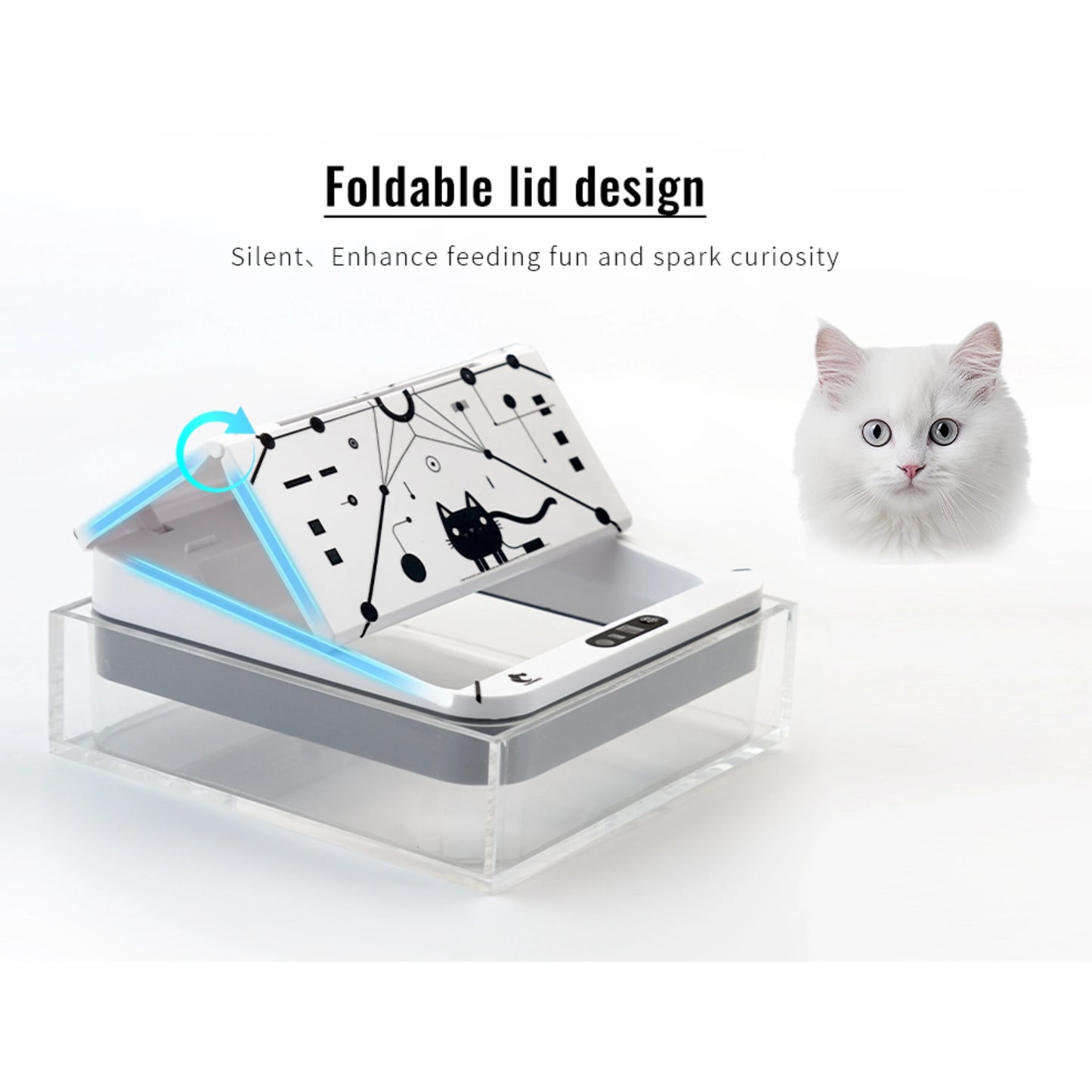 Smart Chip Cat Feeder with RFID Access for All Food Types