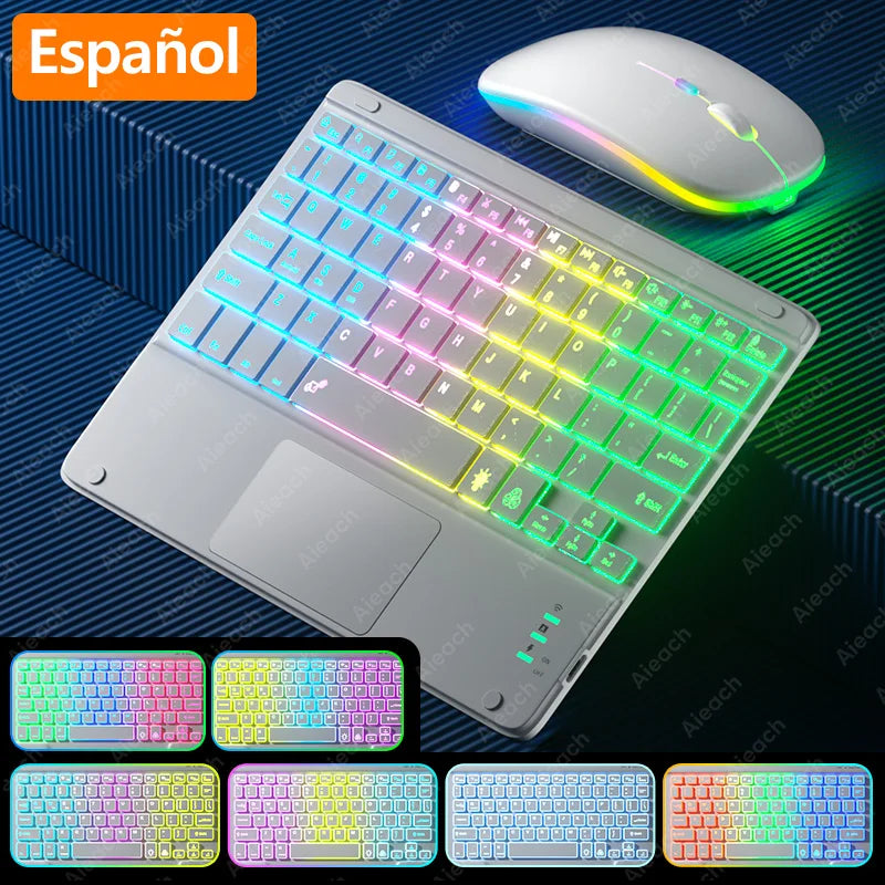 Wireless Bluetooth Keyboard with Touchpad for Tablets