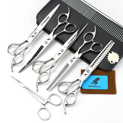 8" Stainless Steel Pet Dog Cat Grooming Scissors Combs Kits