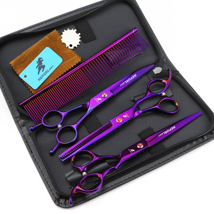 4-6pc 7/8 " Stainless Steel Pet Dog Cat Grooming Scissors Combs Sets