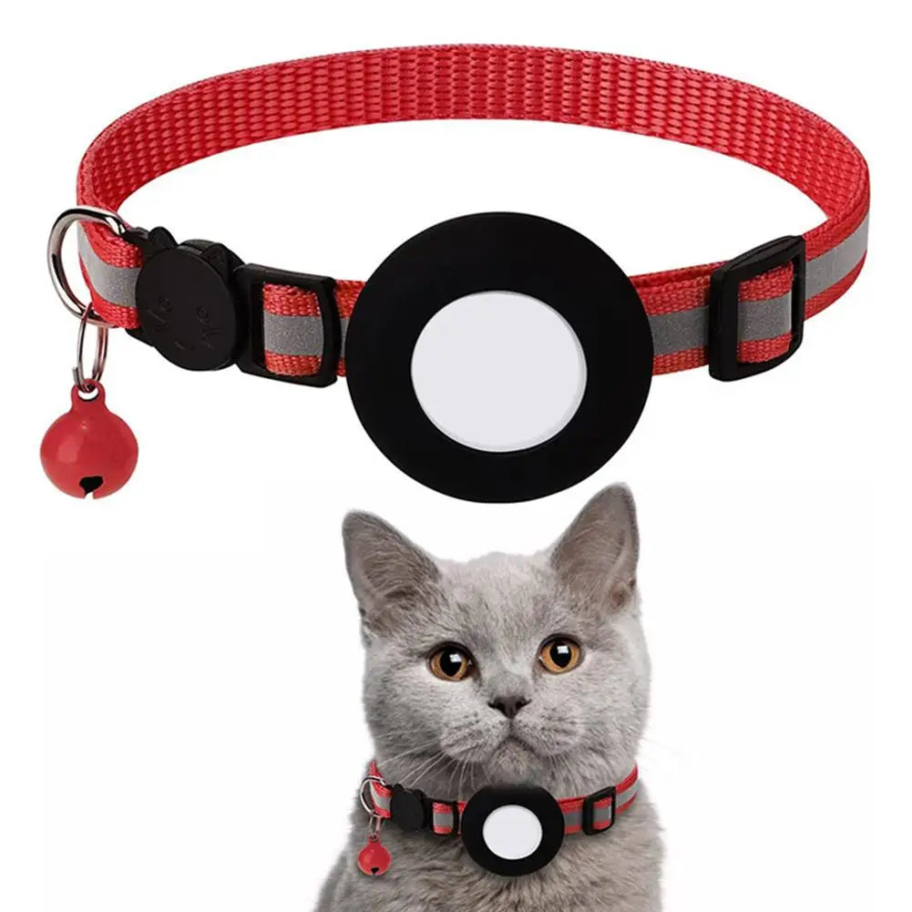 Pet Cat Collar with Protective Case for Anti Lost Locator Tracker Airtag Case