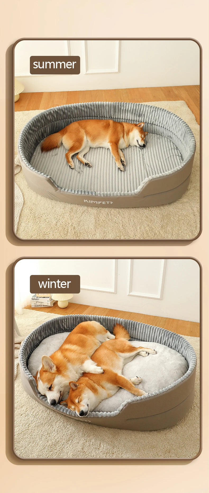 S-3XL Washable Plush Kennel Pet Dog Bed Sofa Cushion Mat