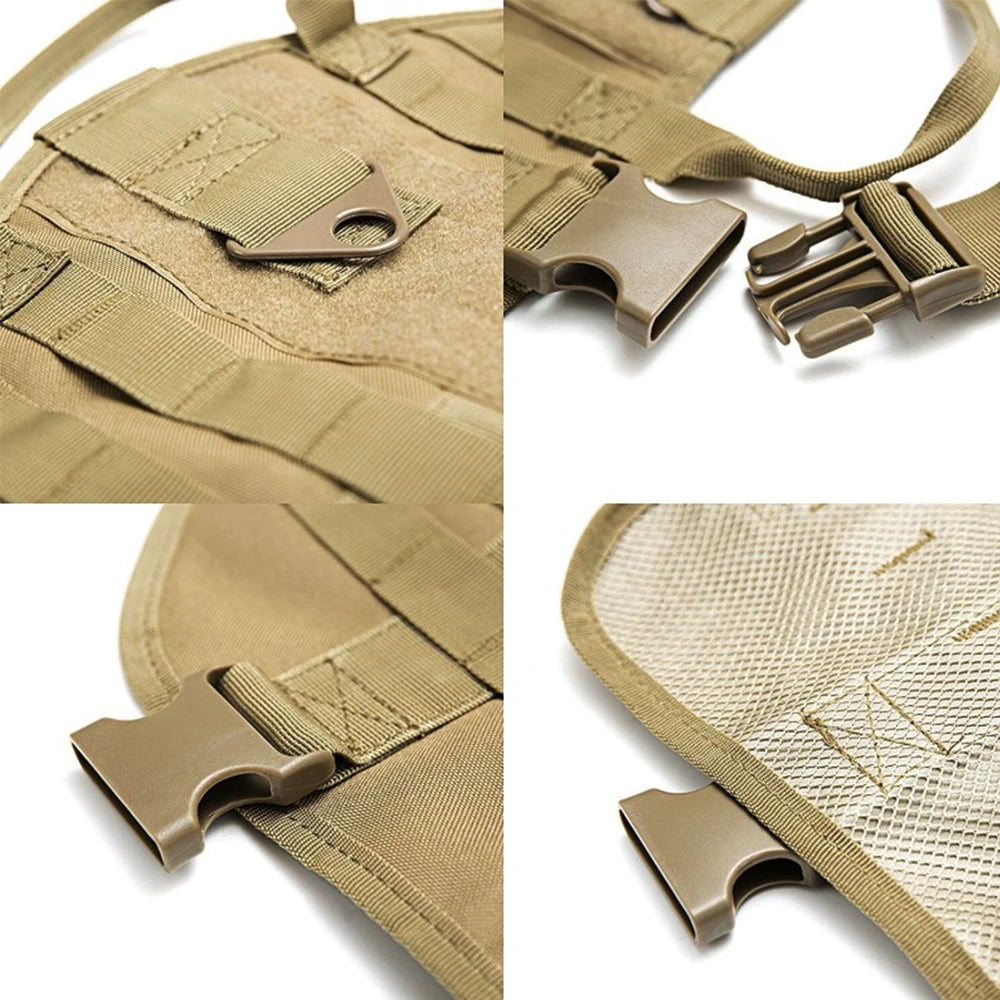 S-XL Pet Dog No-Pull Harness Molle Vest With Pouches