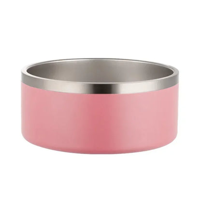 32/64oz Stainless Steel Round Pet Dog Cat Food Water Bowl