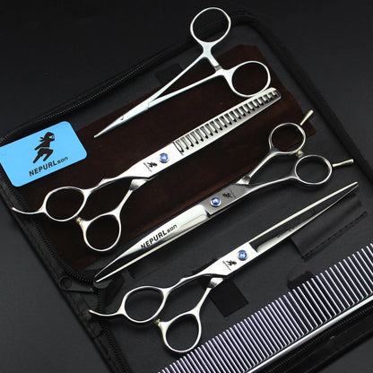 5pc Stainless Steel Pet Dog Cat 7" Grooming Scissors Combs Sets