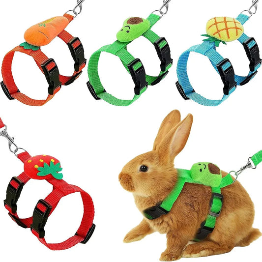 Pet Rabbit Small Animal Harness and Leash Set Adjustable