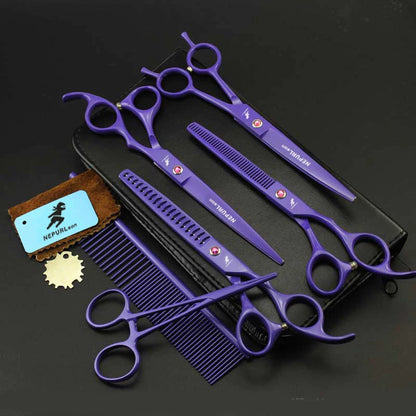 4-7pc Stainless Steel Pet Dog Cat 7" Grooming scissors Comb Sets