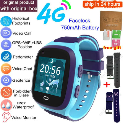 4G Kids Smart Watch GPS Video Call IP67 Waterproof Tracker