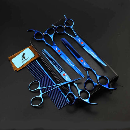 4-7pc Stainless Steel Pet Dog Cat 7" Grooming scissors Comb Sets