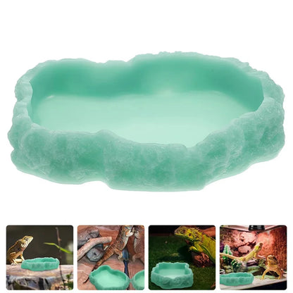 Reptile Amphibian Terrarium Water Feeder Bowls Plate