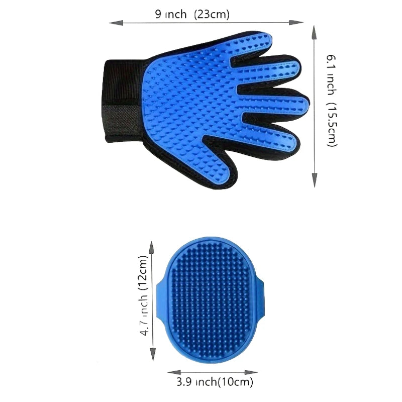 2Pcs Pet Dog Cat Grooming Gloves Brush