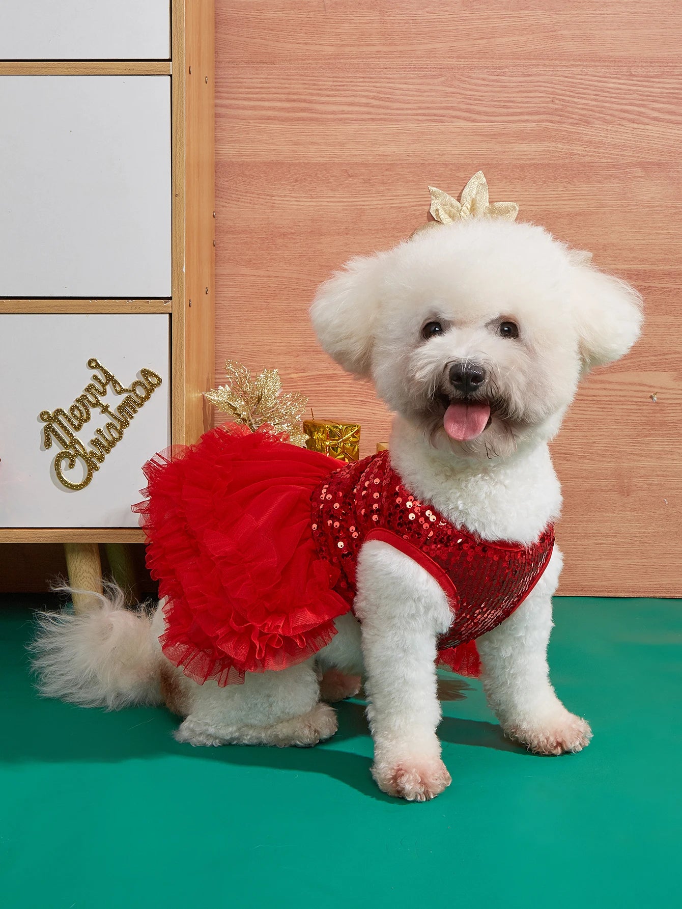 XS-XL Pet Dog Sequin Sleeveless Tutu Dress Costume