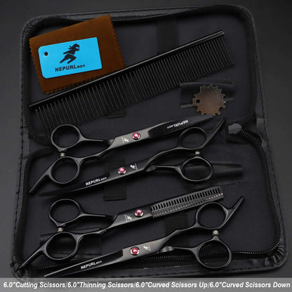 4pc Stainless Steel Pet Dog Cat Grooming Scissors Comb Sets