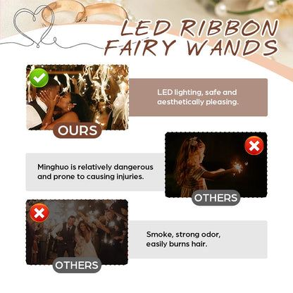 30-80pcs LED Fairy Glow Silk Stick Wands