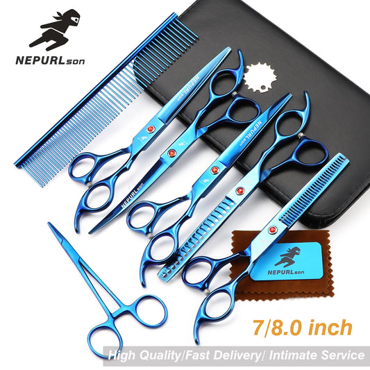 4-6pc 7/8" Stainless Steel Pet Dog Cat Grooming Scissors Comb Sets