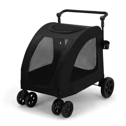 Foldable Breathable Mesh Pet Dog Cat Stroller Carrier