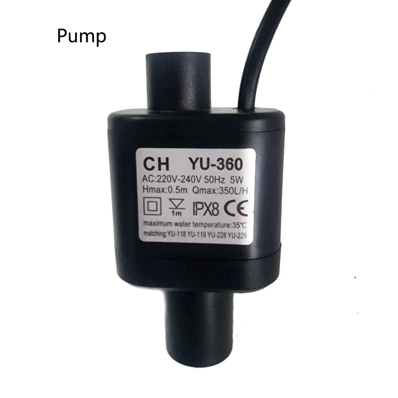 Aquarium Fish Tank Air Pump Skimmer Filter With Water Pump