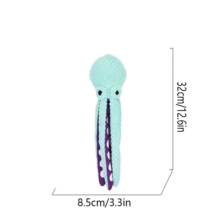 Pet Dog interactive sound plush octopus toy